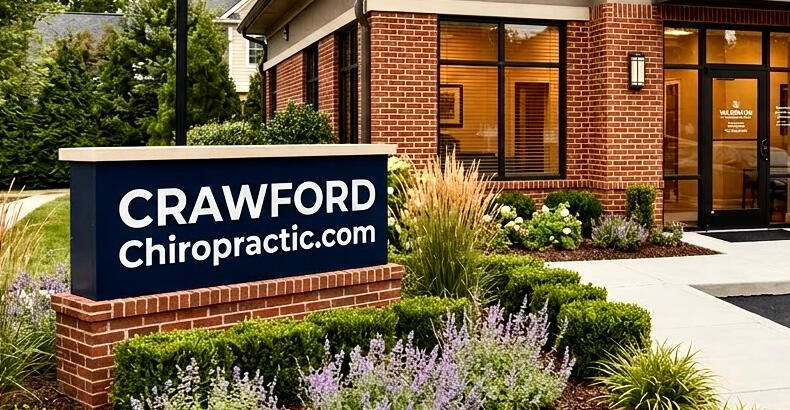 Crawford Chiropractic CrawfordChiropractic.com signage